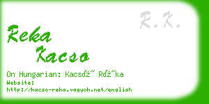 reka kacso business card